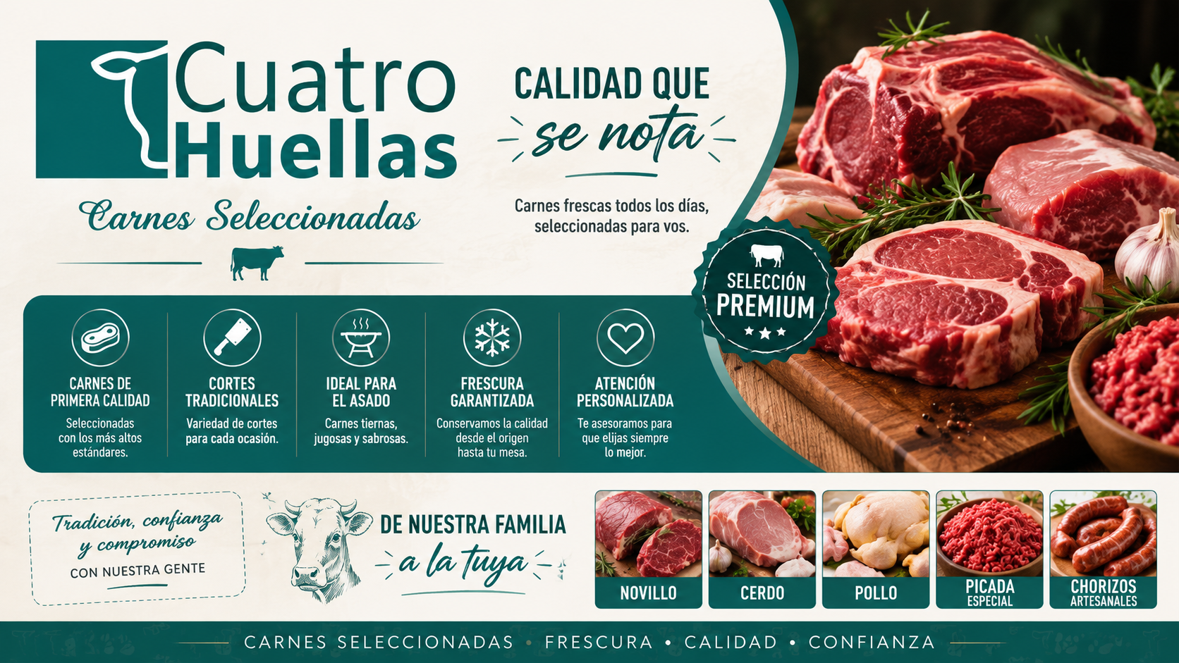 Portada de Carnicería Cuatro Huellas