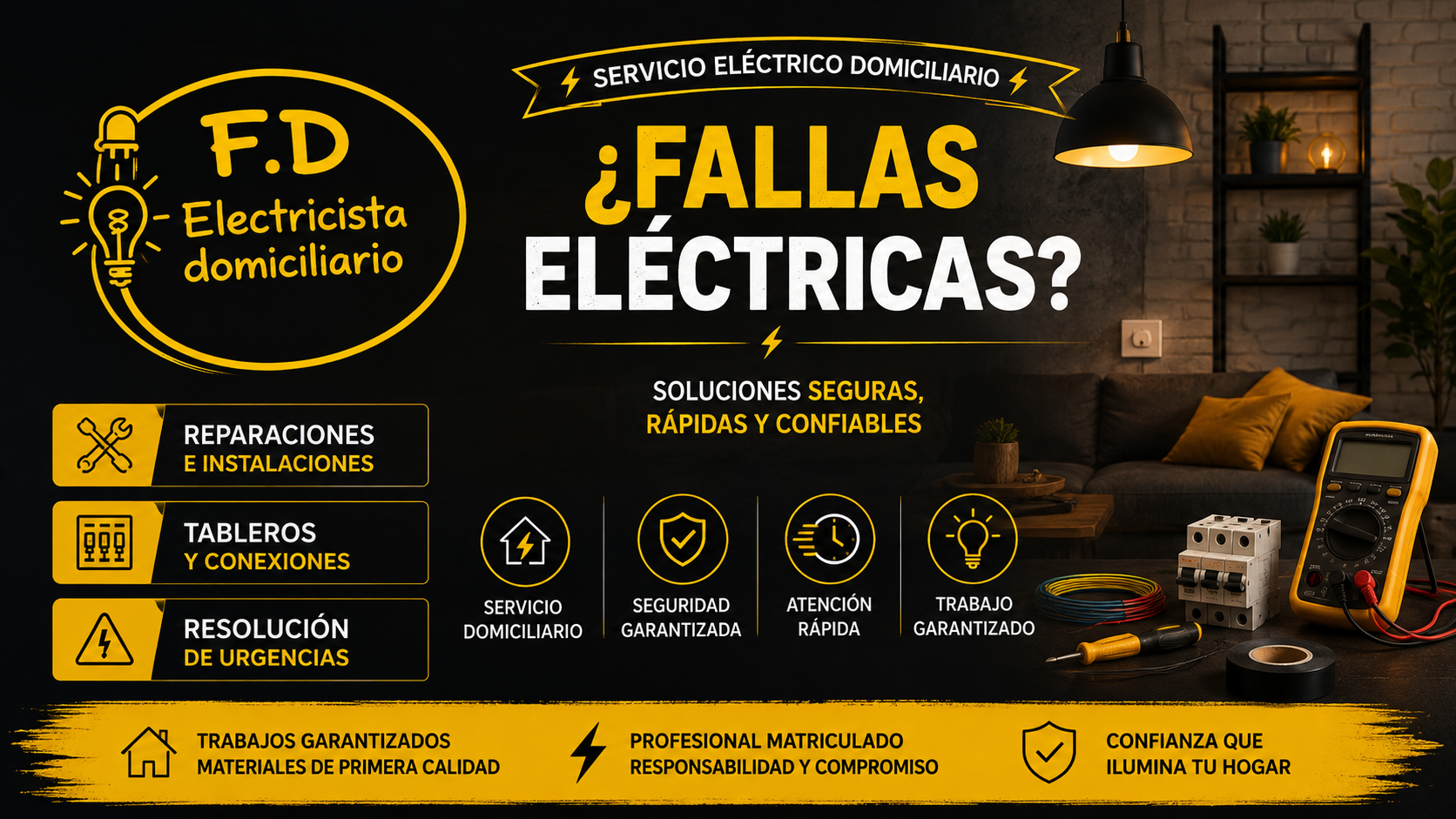 Portada de FD Electricista Domiciliario