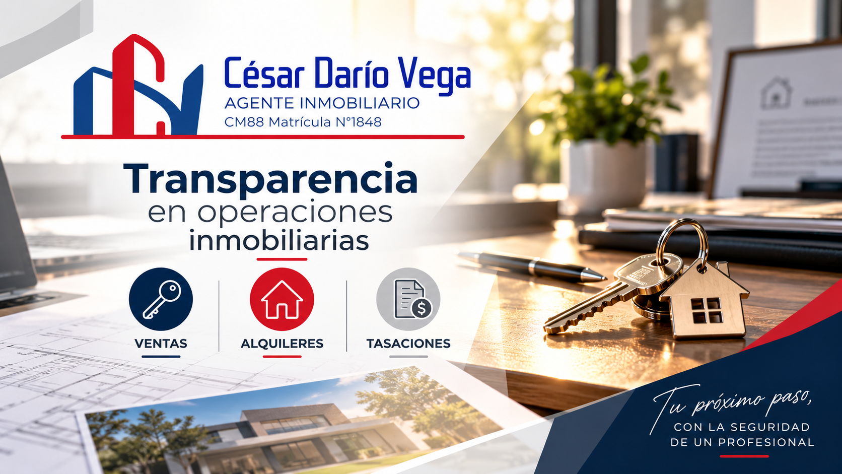Portada de Cesar Dario Vega Agente Inmobiliario