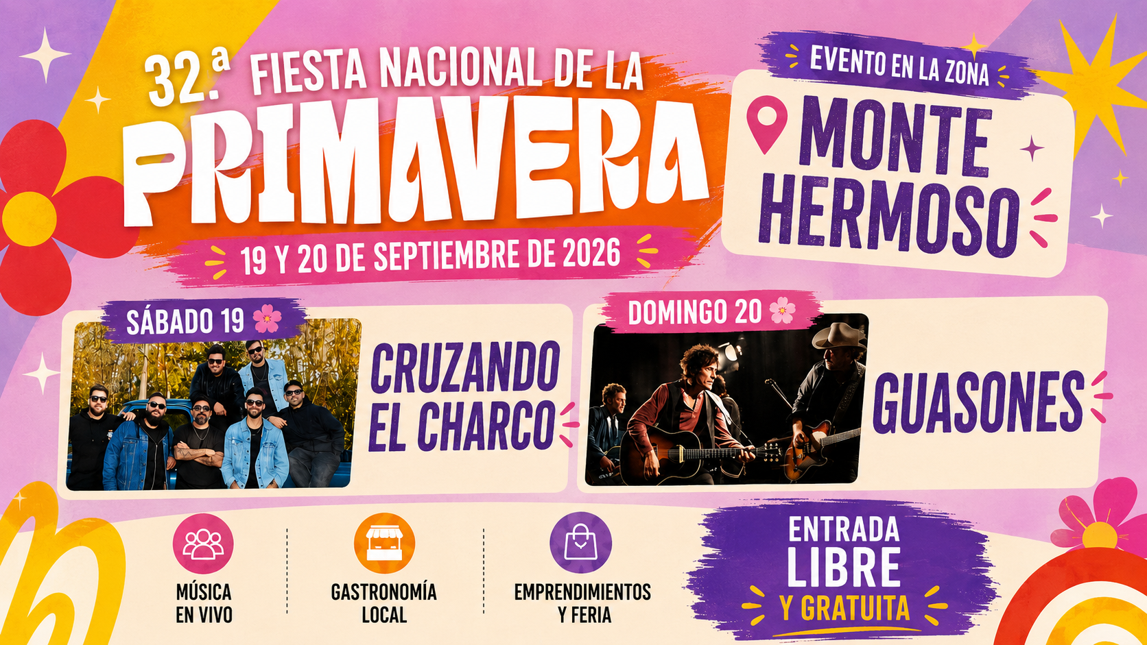 FIESTA NACIONAL DE LA PRIMAVERA – MONTE HERMOSO 2026