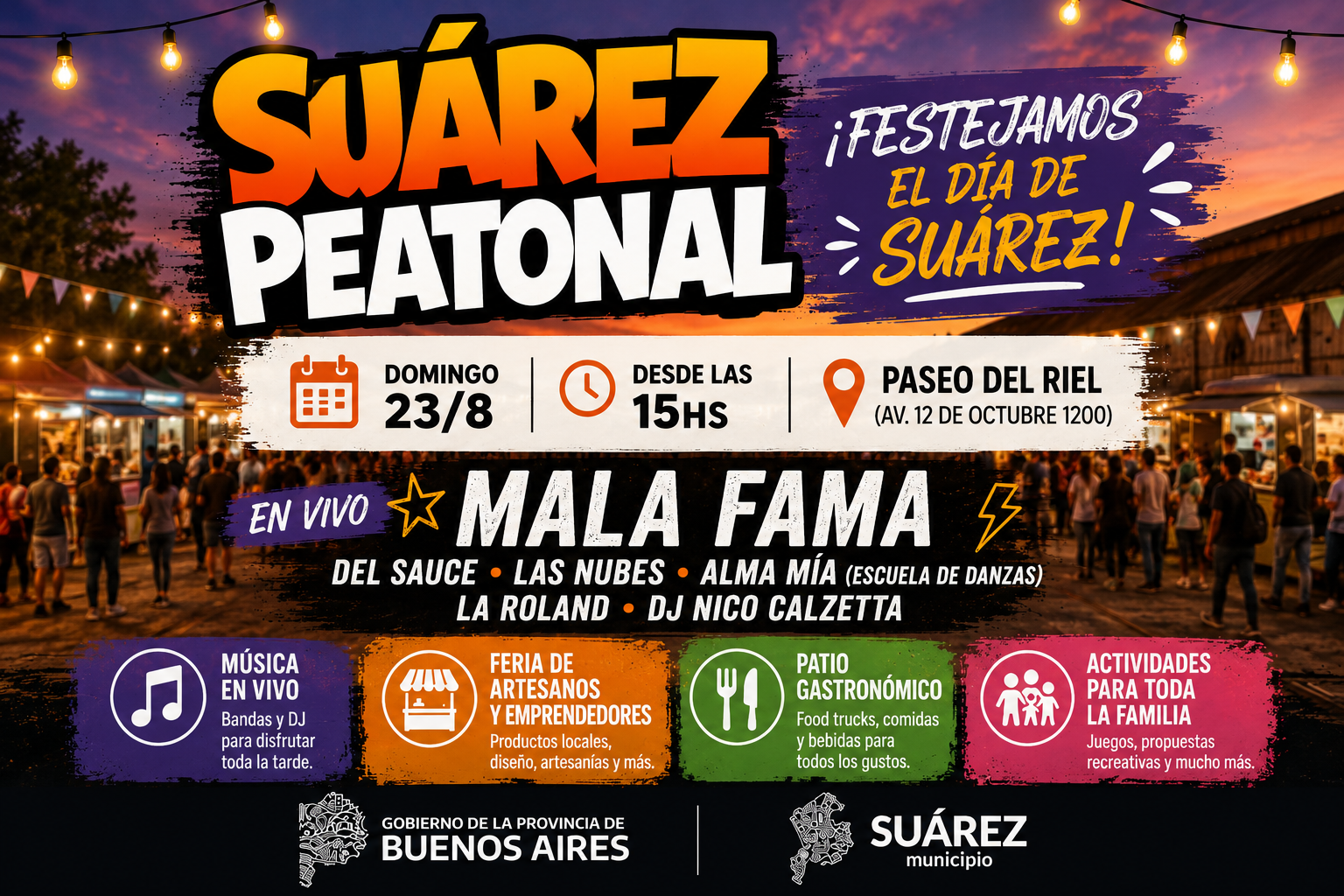 SUÁREZ PEATONAL – ¡FESTEJAMOS EL DÍA DE SUÁREZ!